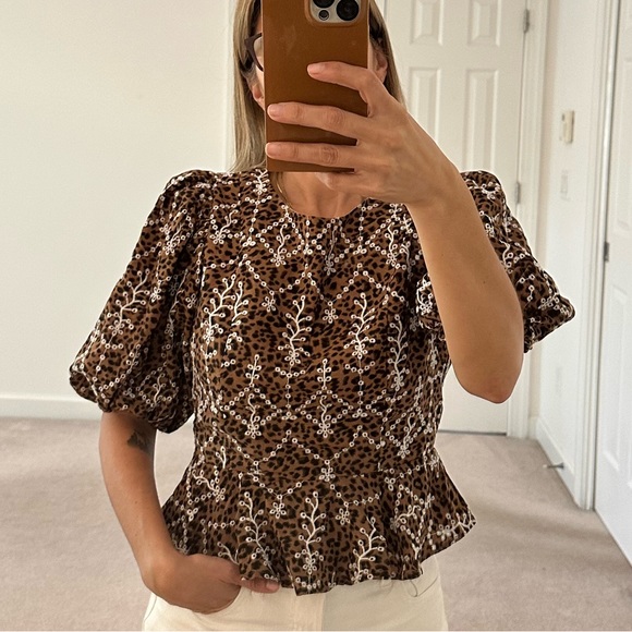 Free The Roses Embroidery Blouse size S - Picture 1 of 5